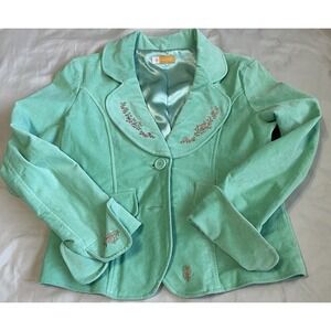 Anthropologie Tulle Women's  Button Up‎ Embroidered Jacket No Size Tags